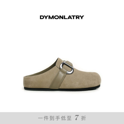 DYMONLATYR金属圆头勃肯拖鞋
