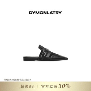 DYMONLATRY2025新款尖头网纱布凭借休闲外穿拖鞋 尖头女士凉拖鞋