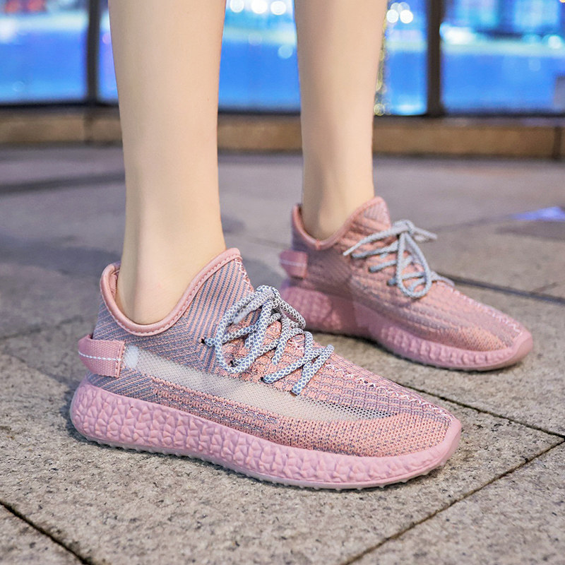 女童鞋子2022新款网面透气跑步轻便椰子鞋女孩中大童运动鞋春秋鞋