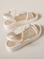 Girls' shoes, children's sandals, mid-sized kids Summer 2025 new style, versatile and elegant fairy style, paired with skirts and flip-flops for a stylish look thumbnail 5