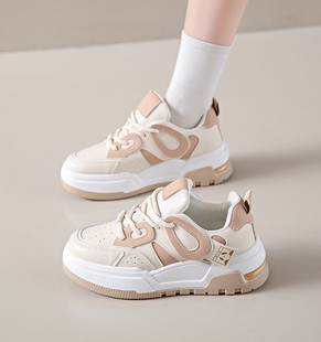 女童鞋板鞋中大童春季休闲网红爆款百搭皮面初中生青少年运动潮鞋