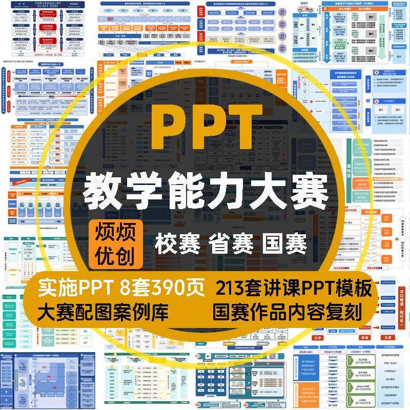 教学能力大赛ppt模板实施报告配图创新设计教案作品说课讲课课件