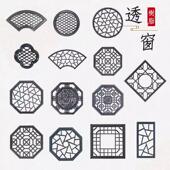 彷古墙面装 壁饰窗花背景墙覆古挂件塑料砖雕 饰镂空透窗徽派新中式