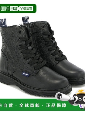 自营atlanta mocassin亚特兰大Moccasin凯蒂皮靴-黑色 美国奥莱直