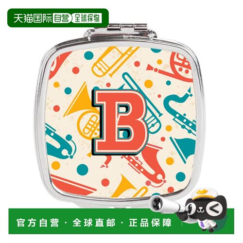 自营Carolines Treasures CJ2001-BSCM 字母 B 复古青色橙色正品