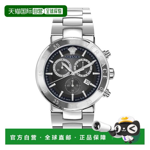 自营versaceUrban Mystical Chronograph Watch-银色/不锈钢/黑色