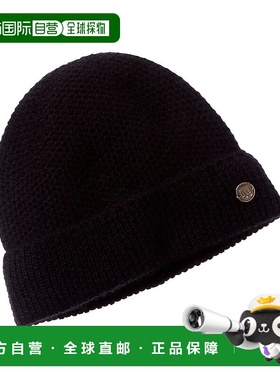 自营Bruno Magli Honeycomb Stitched Cuffed Cashmere Hat - bla