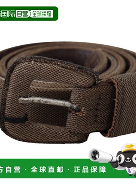 自营Costume National Leather Logo Buckle Waist Men's Belt -