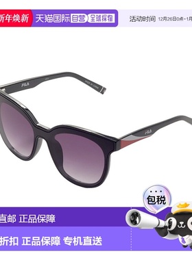 自营 Fila女式54毫米黑色太阳镜-黑色 美国奥莱直发