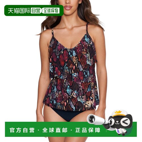 自营Magicsuit Queen Cobra Chloe Tankini - black 美国奥莱直发