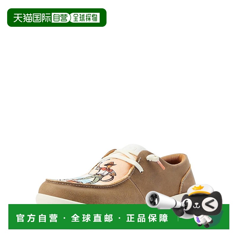 自营 ariat希洛飞行员/冲浪 Paniolo 棕色印花鞋 - 棕色 美国奥莱