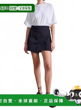 自营 apiece apart黑色迷你拉希里裙 美国奥莱直发半身裙a字裙