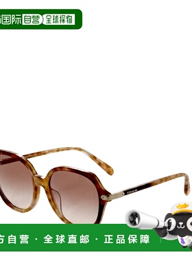 自营Coach Women's 55mm Caramel Snow Tortoise Gradient Sungla