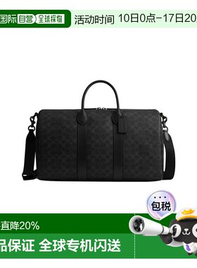 香港直邮COACH蔻驰专柜款男士涂层帆布单肩斜挎手提包旅行包CCD90