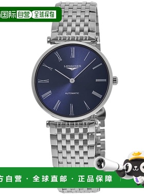 自营 longines浪琴La Grande Classique自动蓝色表盘钢制女式手表