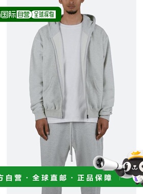 1h可退 【美国直邮】mnml Basic Zip Up Hoodie 灰色 男装卫衣 休