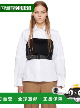 1h可退 香港直邮潮奢 MaxMara 麦斯玛拉 女士 黑色束带胸衣 23116