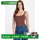 自营guess西尼亚连体衣 美国奥莱直发性感 棕色草地
