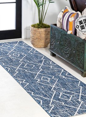 jonathan yCarwa Tribal Diamond Trellis 室内/室外区域地毯 - /