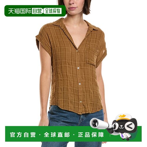 自营Bella Dahl Textured Gauze Top - Gold 上衣美国直发奥莱
