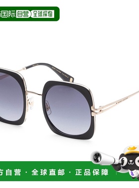 自营 Marc Jacobs女式53毫米黑色太阳镜-黑金 美国奥莱直发