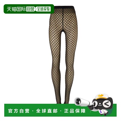 自营wolfordVelvet Net Illusion Tights - black/black 美国奥莱