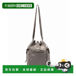 自营baggallini Drawstring Crossbody Bag - pewter 美国奥莱直