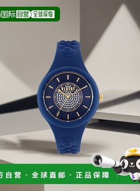 自营versus versace火岛水晶表带手表 - 蓝/蓝/蓝 新款 美国奥莱