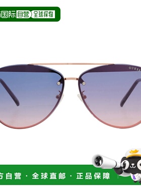 自营Guess Factory Blue Gradient Pilot Ladies Sunglasses GF03