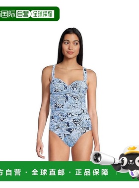 自营 Lilly Pulitzer Solaria连体泳衣女式多色花朵BUU526-多色