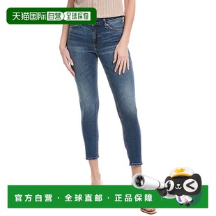 bone碎布和骨头Cate中腰三叶草脚踝紧身牛仔裤 蓝色 rag 自营