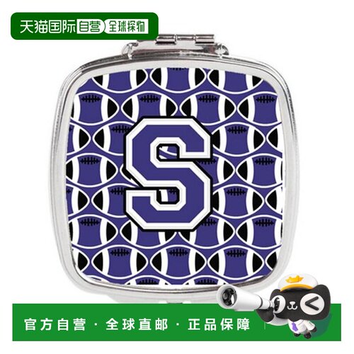 自营Carolines Treasures CJ1068-SSCM 字母 S 足球紫色和白正品
