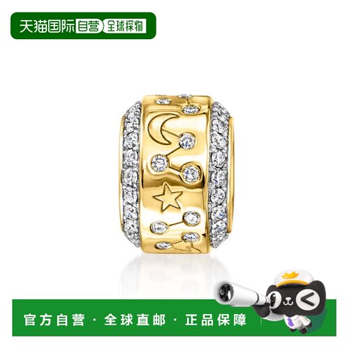 自营Ross-Simons Lab-Grown Diamond Celestial Bead Charm in 18