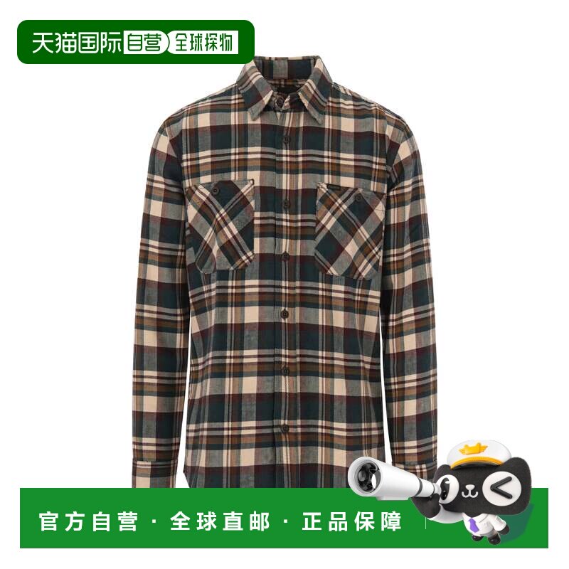 自营filson绿色格子法兰绒棉质衬衫-黑色 美国奥莱直发图片