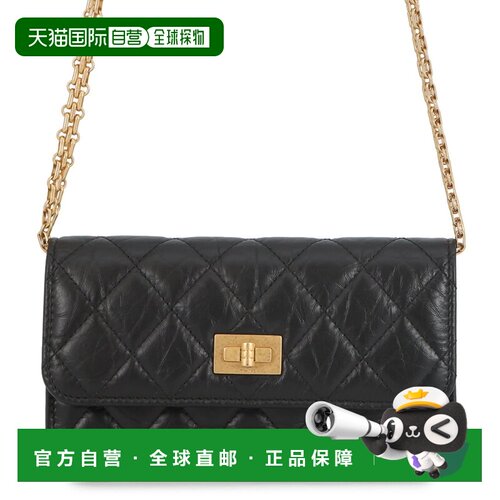 自营Chanel Leather Chain/Shoulder Wallet (Pre-Owned) - black