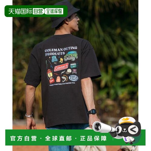 自营 FREAK'S STORE coleman联名 背面印花圆领短袖T恤 露营户外