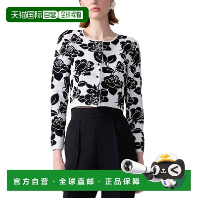 自营Carolina Herrera Cropped Cardigan - black 美国奥莱直发