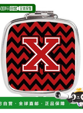 自营 Carolines Treasures CJ1047-XSCM 字母 X 雪佛龙黑色正品