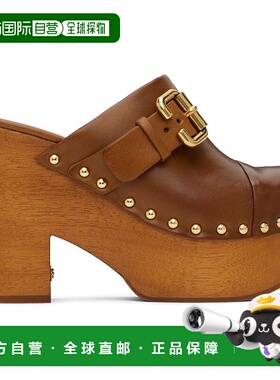 1h可退 香港直邮潮奢 Chloe 蔻依 女士 棕色 Jeannette Wedge 穆