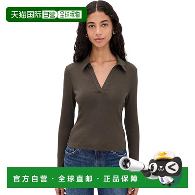 自营Veronica Beard Women's Long Sleeve Kearny Tee, Dark Umbe