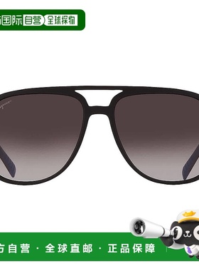 自营Salvatore Ferragamo Grey Gradient Pilot Men's Sunglasses
