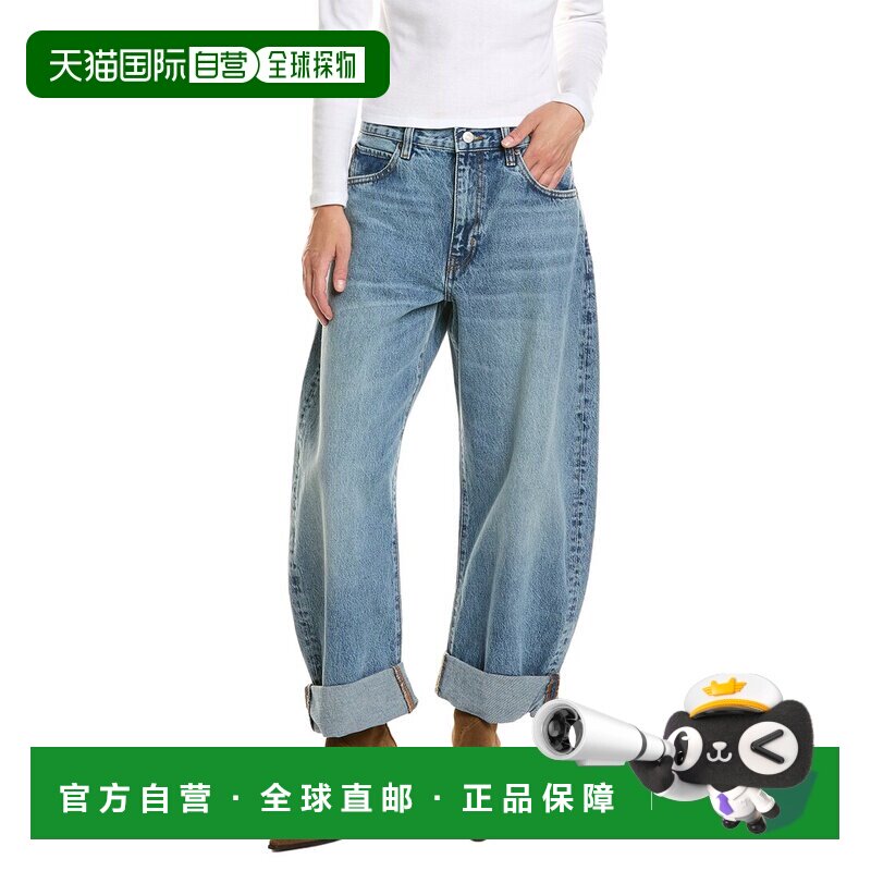 自营frame denim框架泡泡苔原桶腿让-白色 牛仔裤 美国奥莱直发