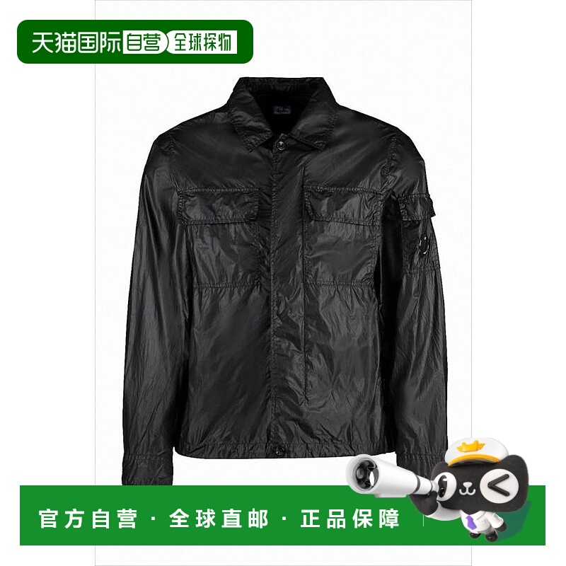 自营c.p. companyLightweight Black Polyamide Casual Jacket Wi