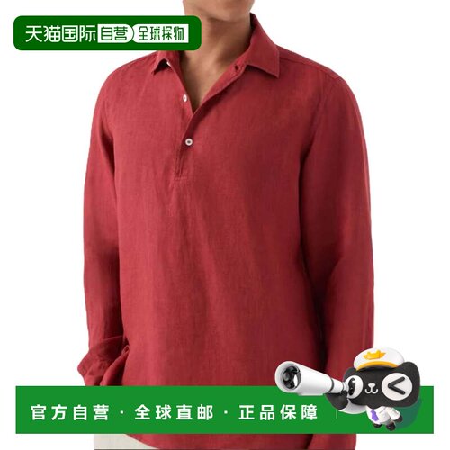 自营mc2 saint barth经典衣领宽松长袖衬衫-红色 美国奥莱直发