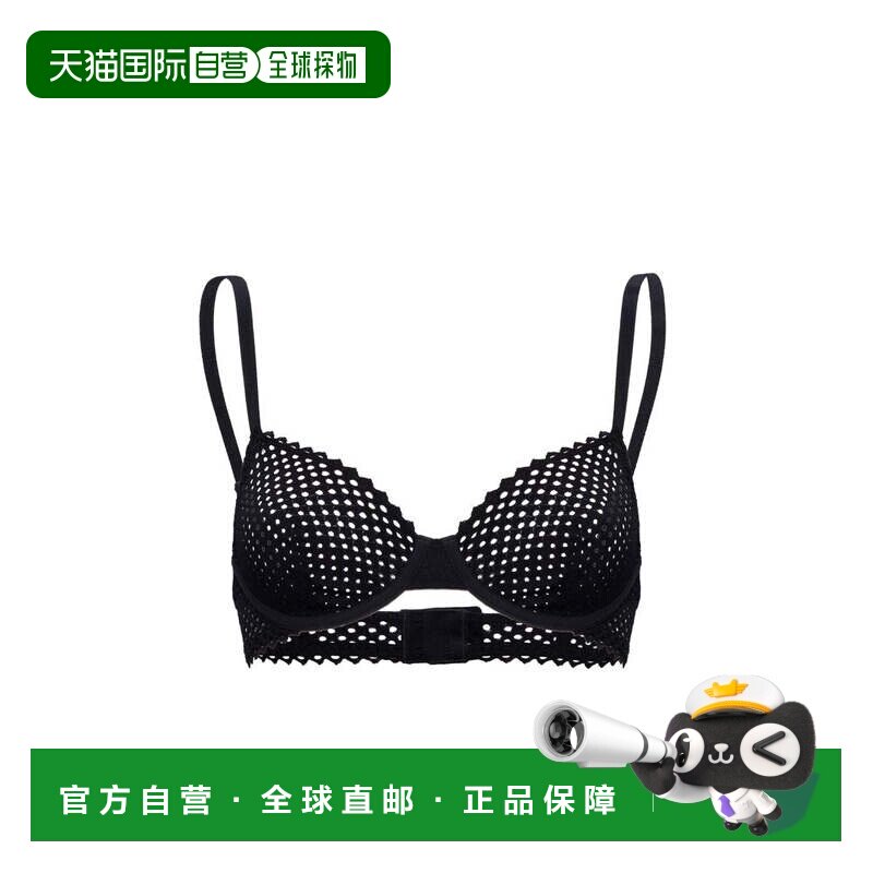 自营wolford浪漫网文胸-黑色 美国奥莱直发性感聚拢内衣吊带