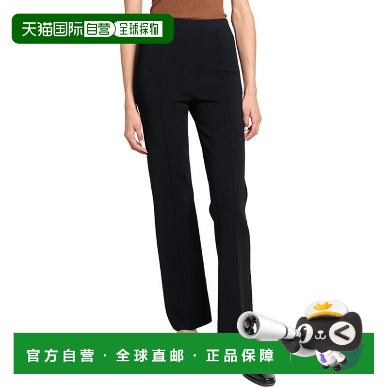 自营theory理论踢裤-黑色 美国奥莱直发裤子女装休闲裤直筒裤图片