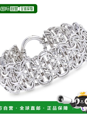 自营 Ross-Simons 纯银多环链式手链 - 7 英寸 美国奥莱直发