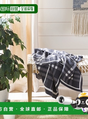 自营 Safavieh Unity 格纹针织毛毯 - 灰色 美国奥莱直发