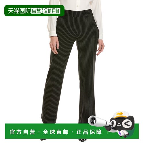 自营Anne Klein条纹长裤-黑色 美国奥莱直发