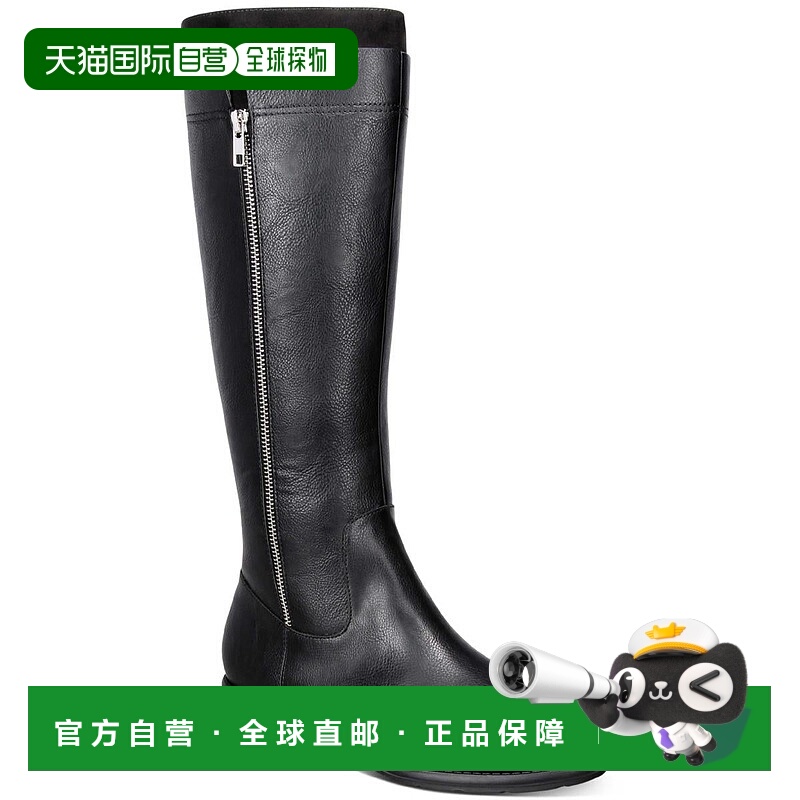 自营style & co.Olliee女式人造革高及膝长靴-黑色 美国奥莱直发